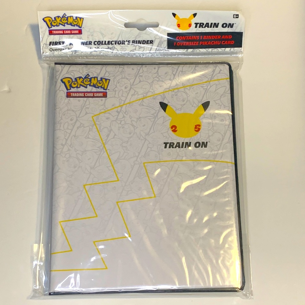 Pokemon 25th Anniversary First Partner Collector Binder With Oversize Pikachu